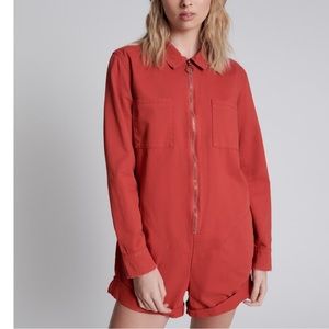 NWT One teaspoon Apple Red Prophecy Jumpsuit Sz XS
